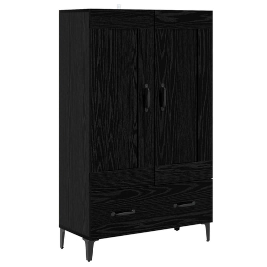 vidaXL Highboard Black Oak 70 x 31 x 115 cm Engineered Wood