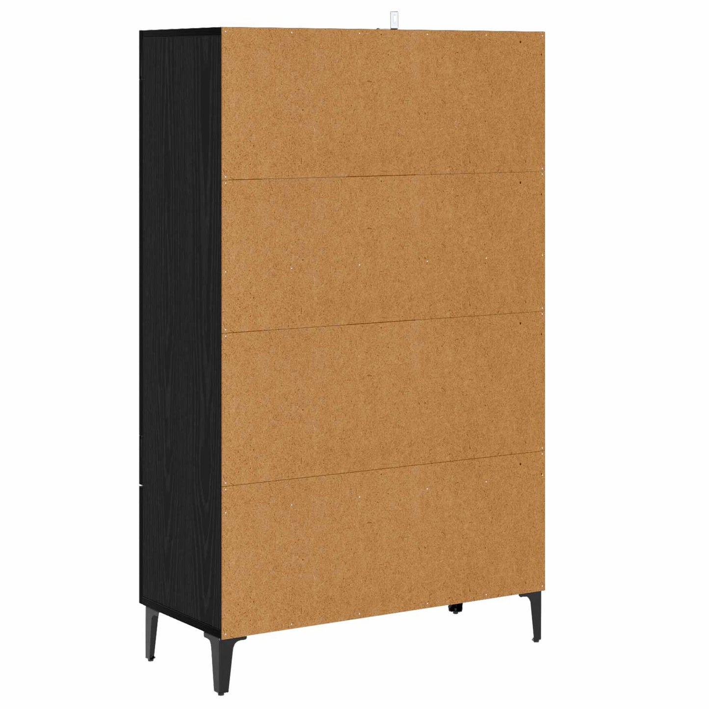 vidaXL Highboard Black Oak 70 x 31 x 115 cm Engineered Wood