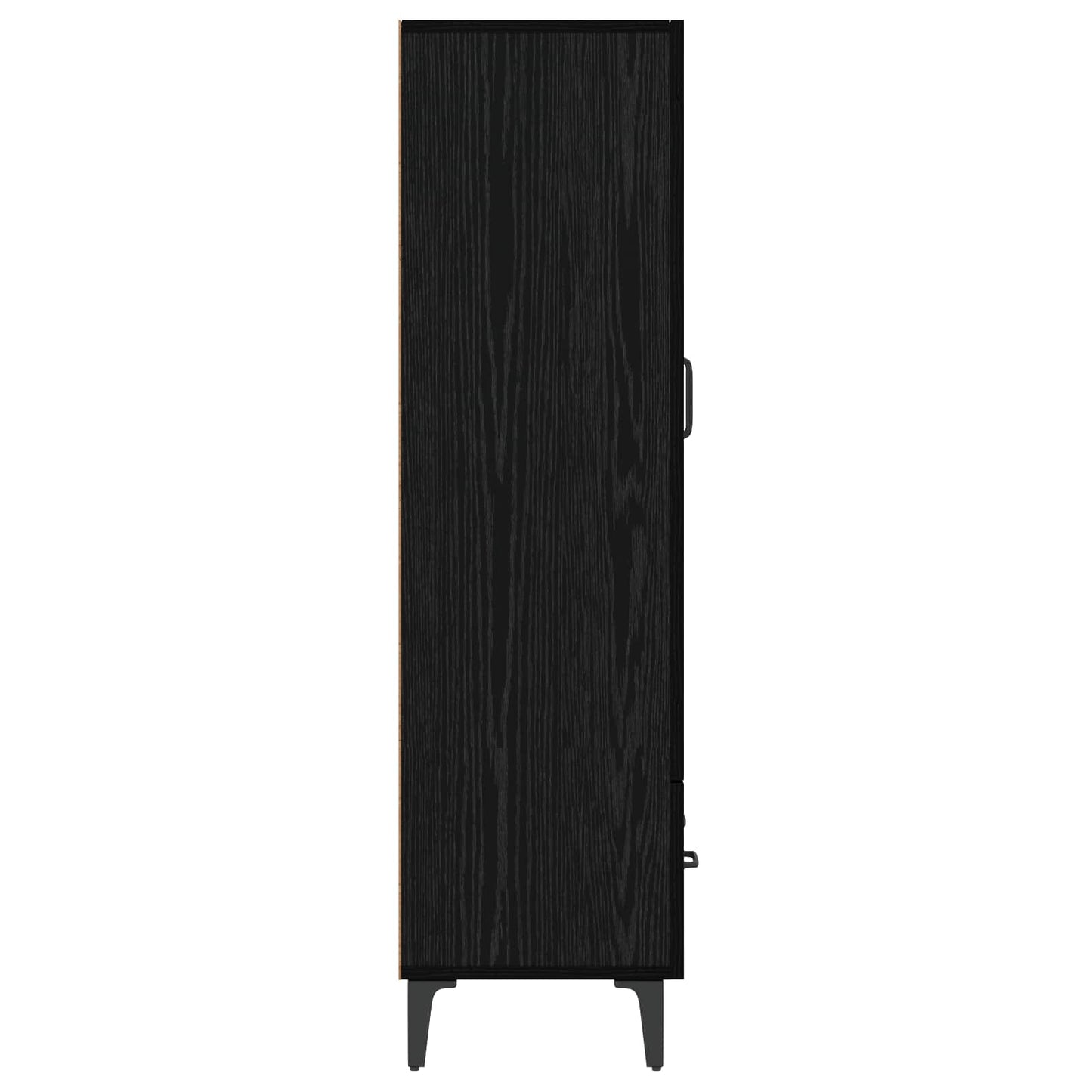 vidaXL Highboard Black Oak 70 x 31 x 115 cm Engineered Wood
