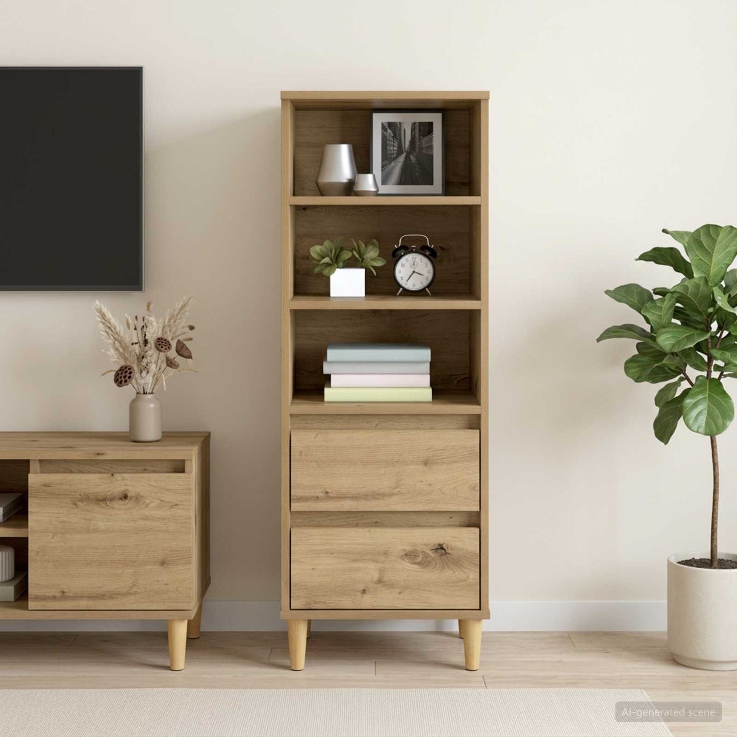 vidaXL Highboard Artisan Oak 40 x 36 x 110 cm Engineered Wood