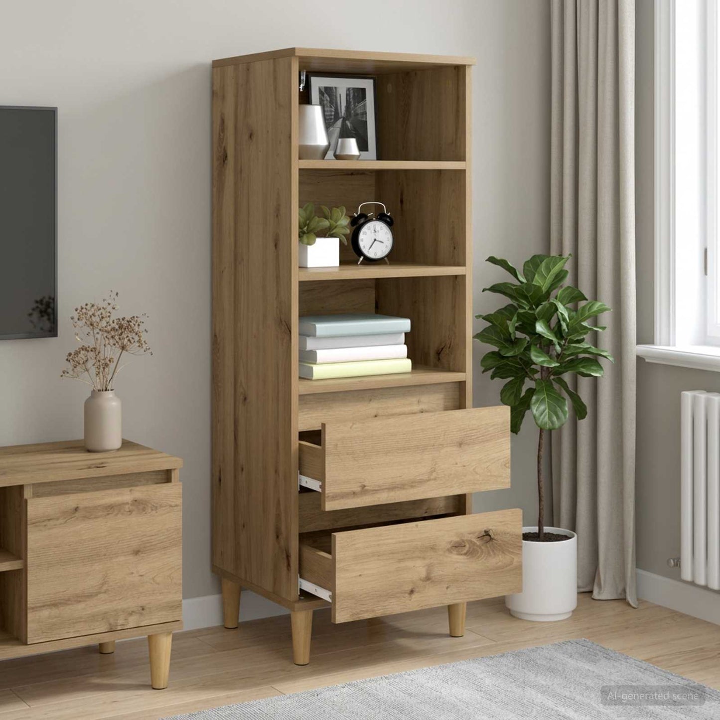 vidaXL Highboard Artisan Oak 40 x 36 x 110 cm Engineered Wood