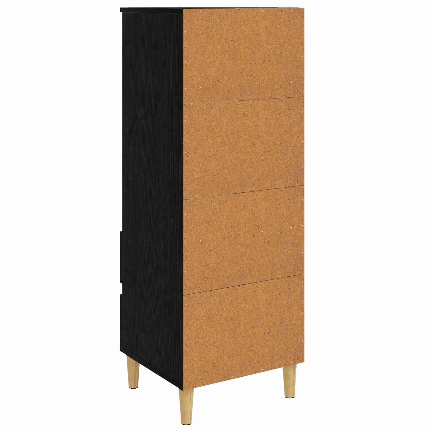vidaXL Highboard Black Oak 40 x 36 x 110 cm Engineered Wood
