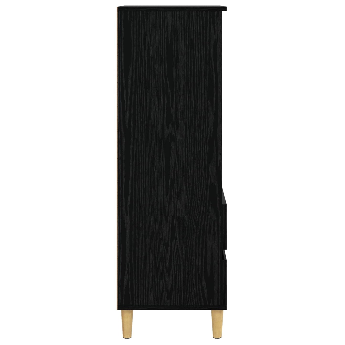 vidaXL Highboard Black Oak 40 x 36 x 110 cm Engineered Wood