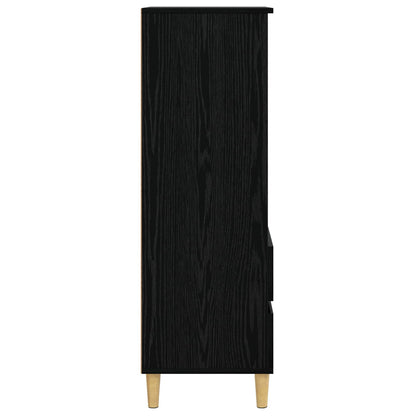 vidaXL Highboard Black Oak 40 x 36 x 110 cm Engineered Wood