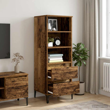 vidaXL Highboard Old Wood 40 x 36 x 110 cm Engineered Wood