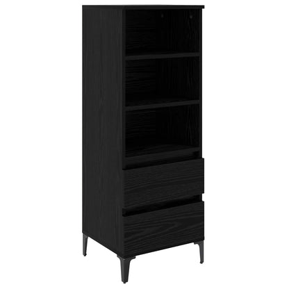 vidaXL Highboard Black Oak 40 x 36 x 110 cm Engineered Wood