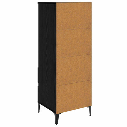 vidaXL Highboard Black Oak 40 x 36 x 110 cm Engineered Wood