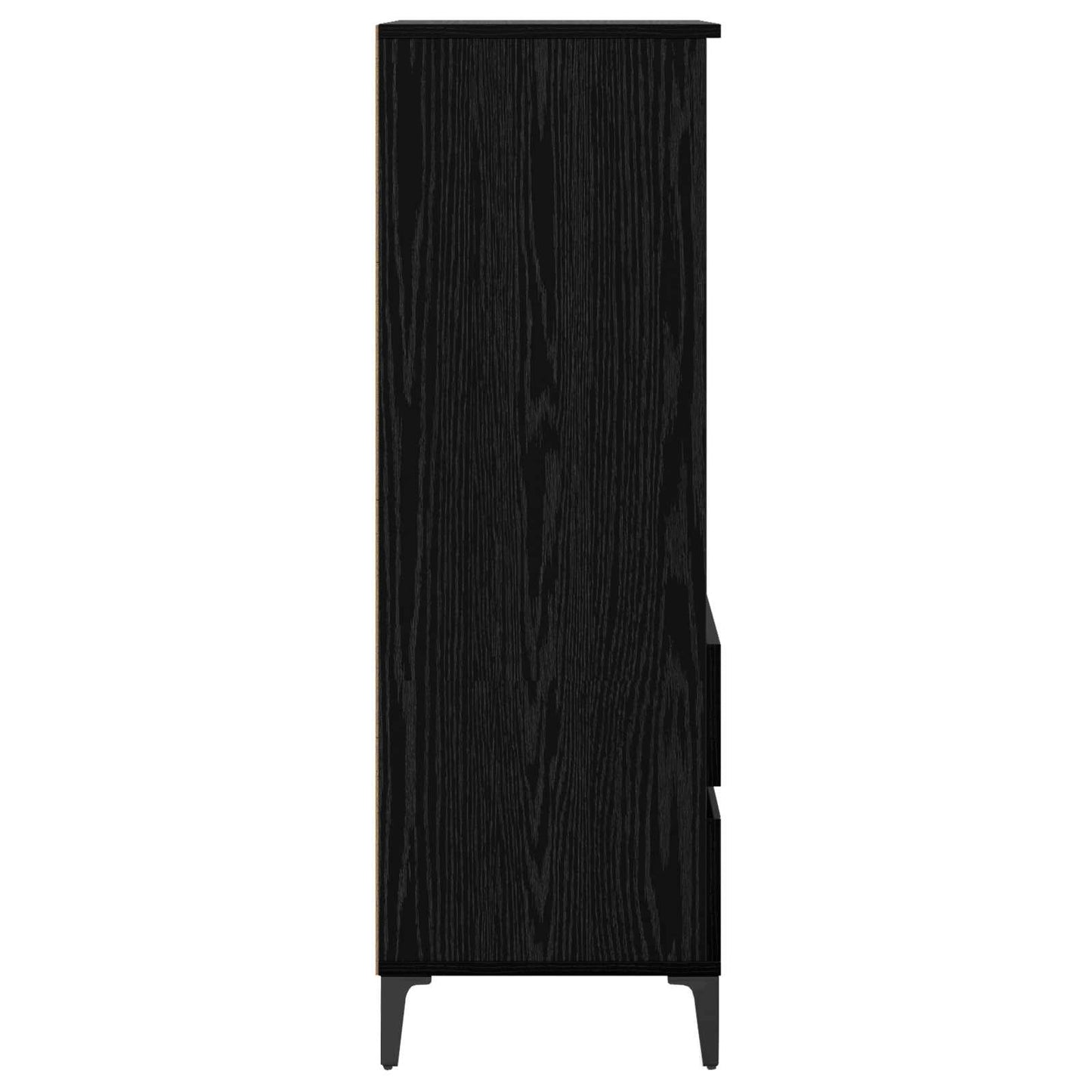 vidaXL Highboard Black Oak 40 x 36 x 110 cm Engineered Wood
