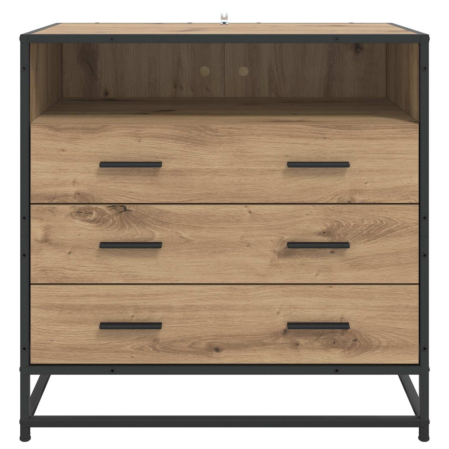 vidaXL Drawer Cabinet 3-Drawer Artisan oak 70 x 41 x 70 cm