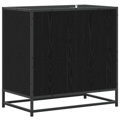 vidaXL Drawer Cabinet 3-Drawer Black oak 70 x 41 x 70 cm
