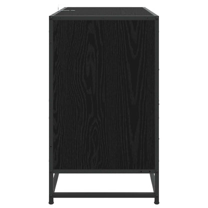 vidaXL Drawer Cabinet 3-Drawer Black oak 70 x 41 x 70 cm