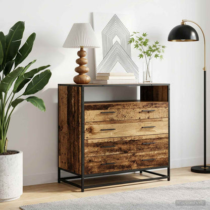 vidaXL Drawer Cabinet 4-Drawer Old wood 70 x 41 x 83.5 cm