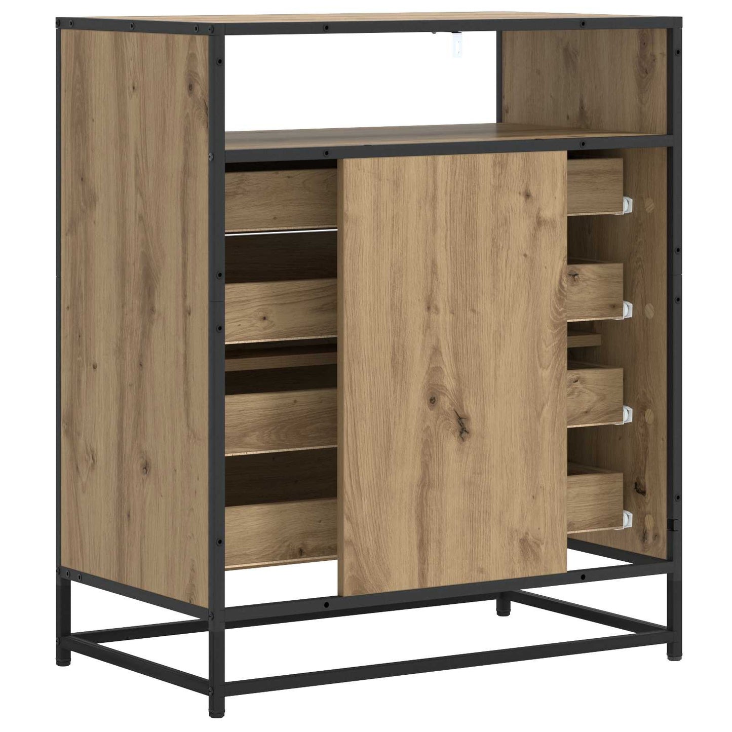 vidaXL Drawer Cabinet 4-Drawer Artisan oak 70 x 41 x 83.5 cm