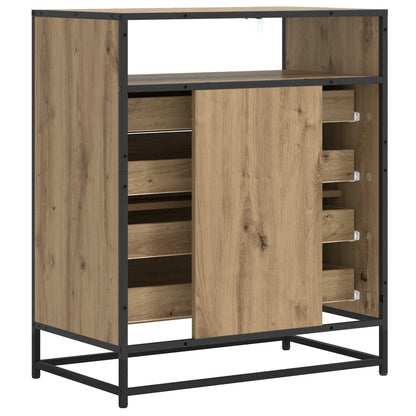 vidaXL Drawer Cabinet 4-Drawer Artisan oak 70 x 41 x 83.5 cm