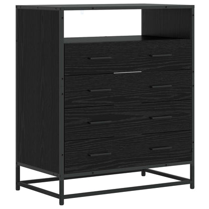 vidaXL Drawer Cabinet 4-Drawer Black oak 70 x 41 x 83.5 cm