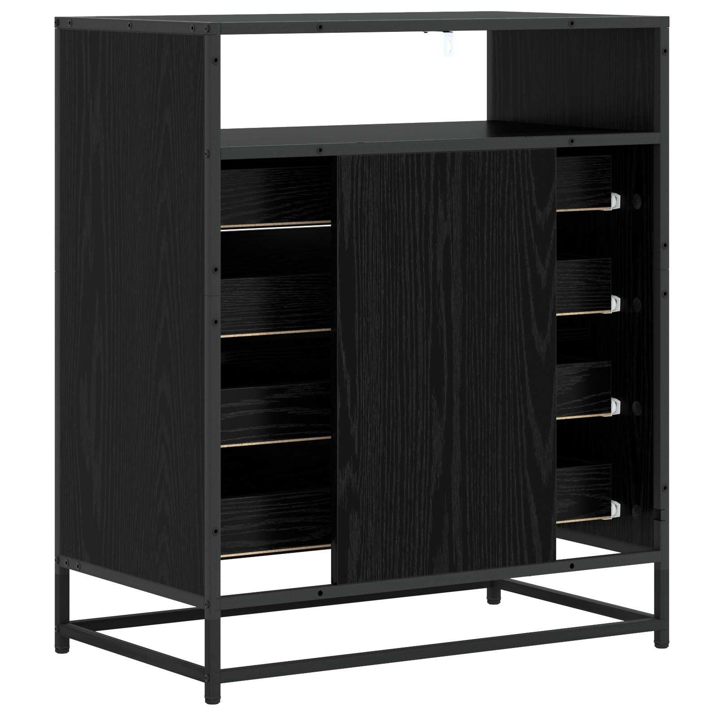vidaXL Drawer Cabinet 4-Drawer Black oak 70 x 41 x 83.5 cm