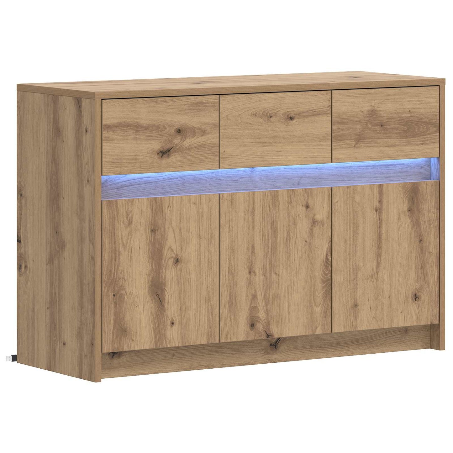 vidaXL TV Cabinet 91 x 34 x 61 cm Artisan Oak Engineered Wood