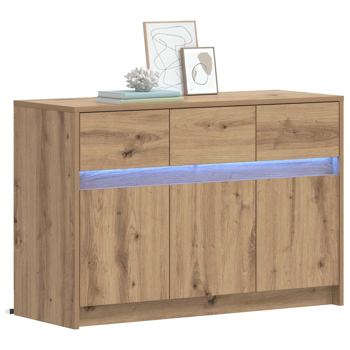 vidaXL TV Cabinet 91 x 34 x 61 cm Artisan Oak Engineered Wood