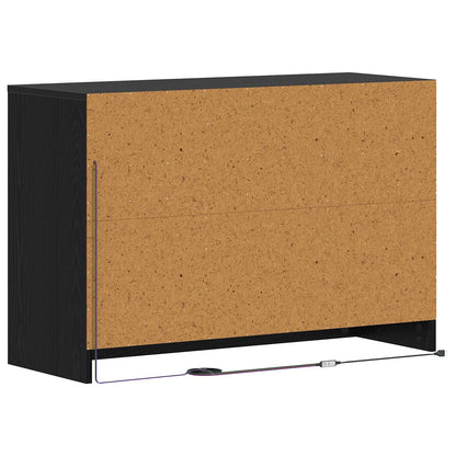 vidaXL TV Cabinet 91 x 34 x 61 cm Black Oak Engineered Wood