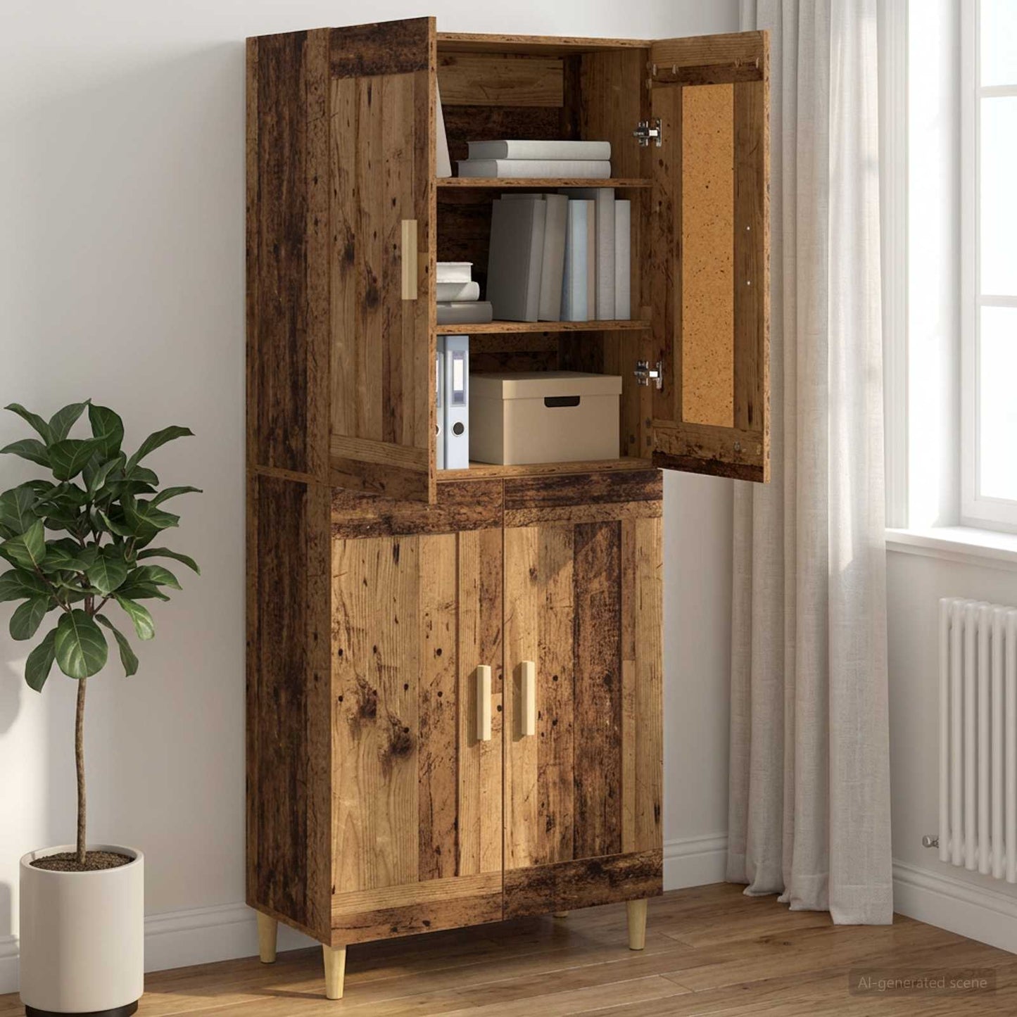 vidaXL Sideboard Old Wood 69.5 x 34 x 90 cm Engineered Wood