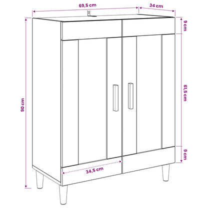 vidaXL Sideboard Artisan Oak 69.5 x 34 x 90 cm Engineered Wood