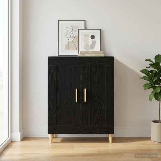 vidaXL Sideboard Black Oak 69.5 x 34 x 90 cm Engineered Wood