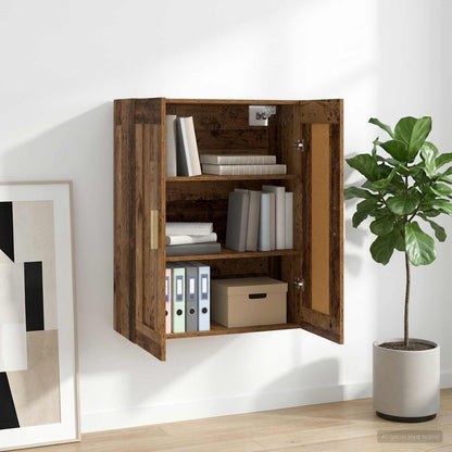 vidaXL Wall Cabinet Wall-Mounted Old wood 69.5 x 34 x 90 cm