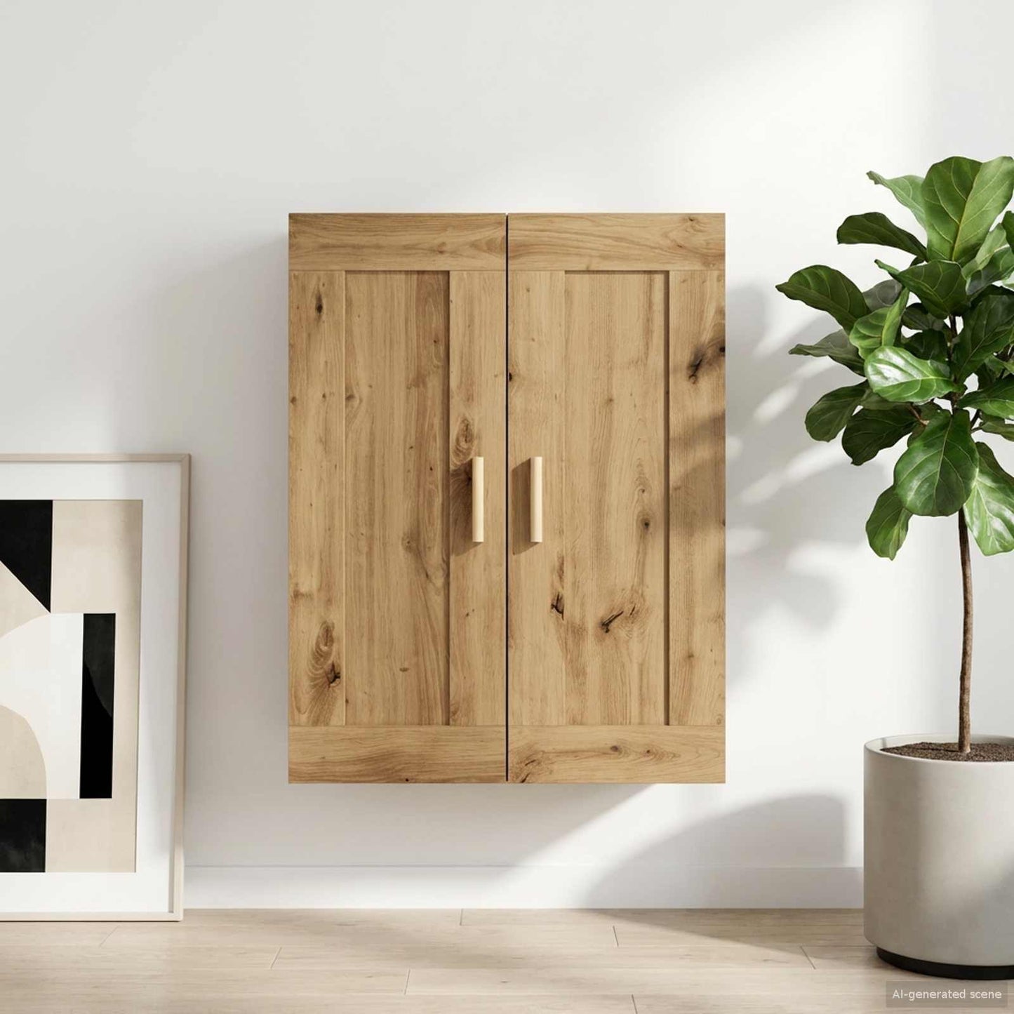 vidaXL Wall Cabinet Wall-Mounted Artisan oak 69.5 x 34 x 90 cm