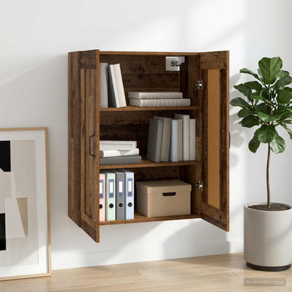 vidaXL Wall Cabinet Old Wood 69.5 x 34 x 90 cm Engineered Wood