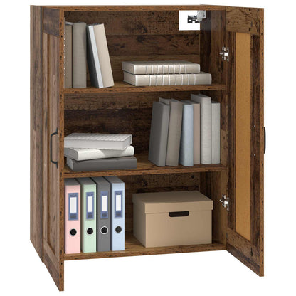 vidaXL Wall Cabinet Old Wood 69.5 x 34 x 90 cm Engineered Wood