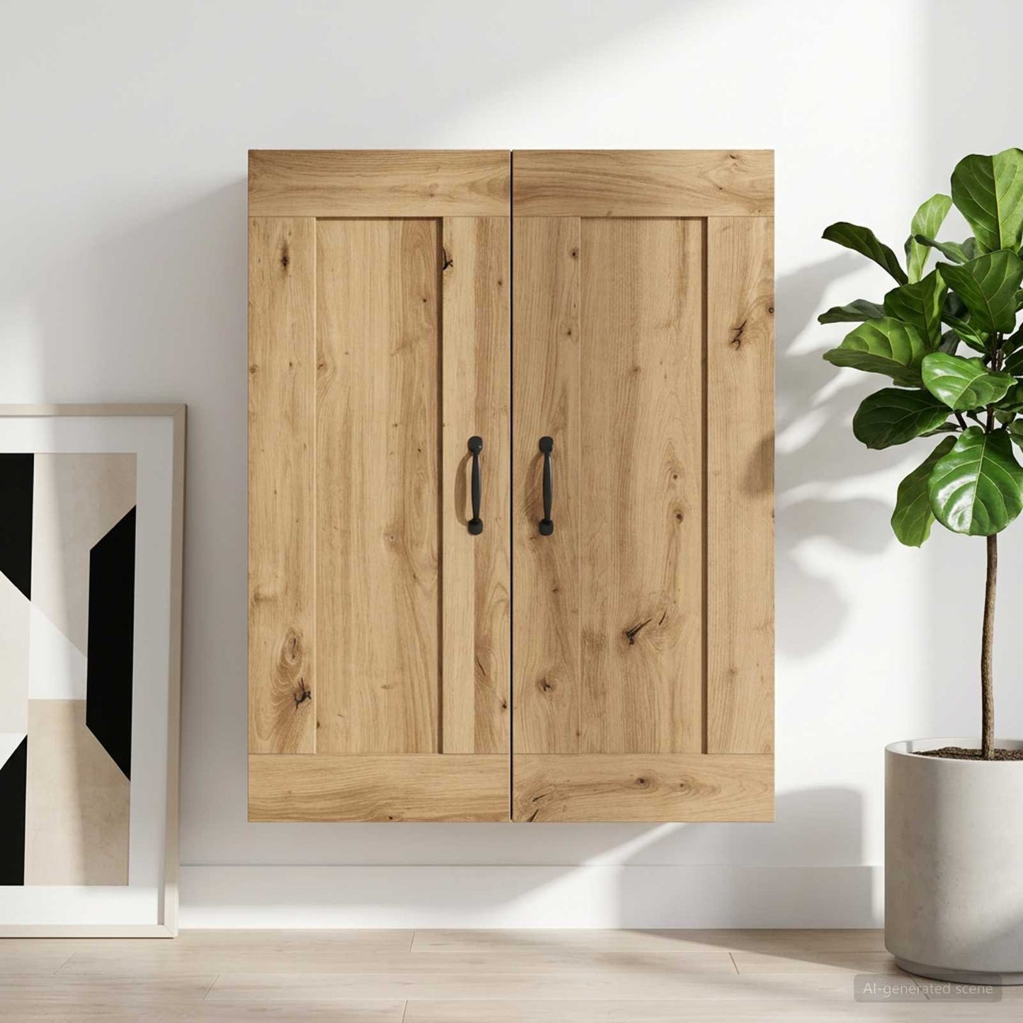 vidaXL Wall Cabinet Artisan Oak 69.5 x 34 x 90 cm Engineered Wood