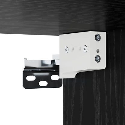 vidaXL Wall Cabinet Black Oak 69.5 x 34 x 90 cm Engineered Wood