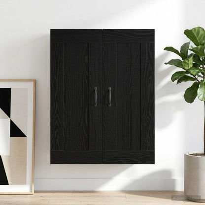 vidaXL Wall Cabinet Black Oak 69.5 x 34 x 90 cm Engineered Wood