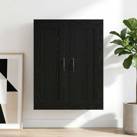 vidaXL Wall Cabinet Black Oak 69.5 x 34 x 90 cm Engineered Wood