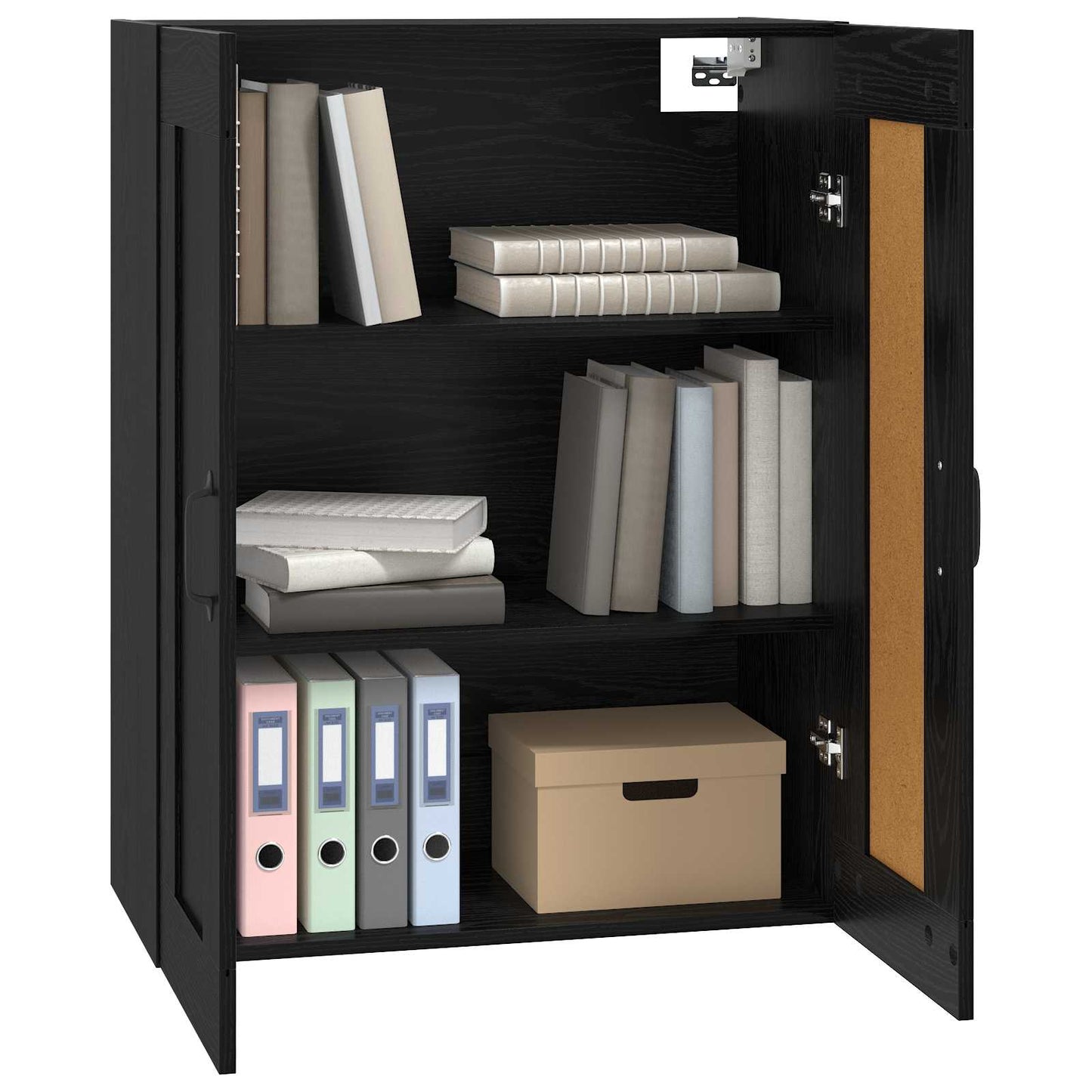 vidaXL Wall Cabinet Black Oak 69.5 x 34 x 90 cm Engineered Wood