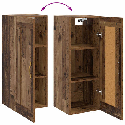 vidaXL Wall Cabinet Old Wood 34.5 x 34 x 90 cm Engineered Wood