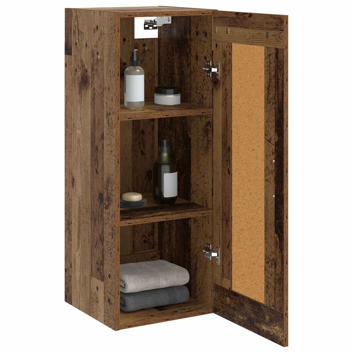 vidaXL Wall Cabinet Old Wood 34.5 x 34 x 90 cm Engineered Wood