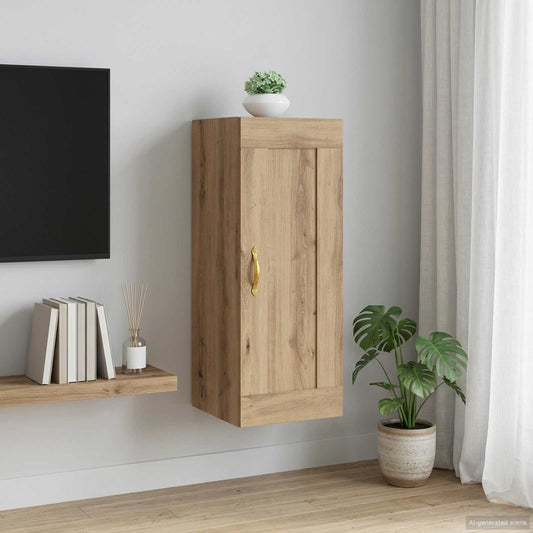 vidaXL Wall Cabinet Artisan Oak 34.5 x 34 x 90 cm Engineered Wood