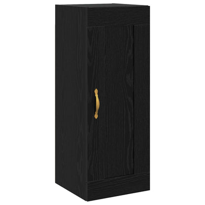 vidaXL Wall Cabinet Black Oak 34.5 x 34 x 90 cm Engineered Wood