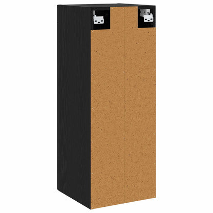 vidaXL Wall Cabinet Black Oak 34.5 x 34 x 90 cm Engineered Wood