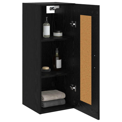 vidaXL Wall Cabinet Black Oak 34.5 x 34 x 90 cm Engineered Wood
