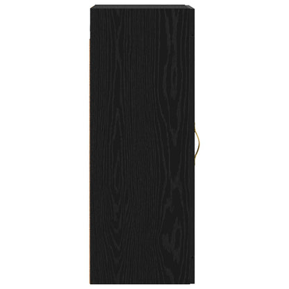 vidaXL Wall Cabinet Black Oak 34.5 x 34 x 90 cm Engineered Wood