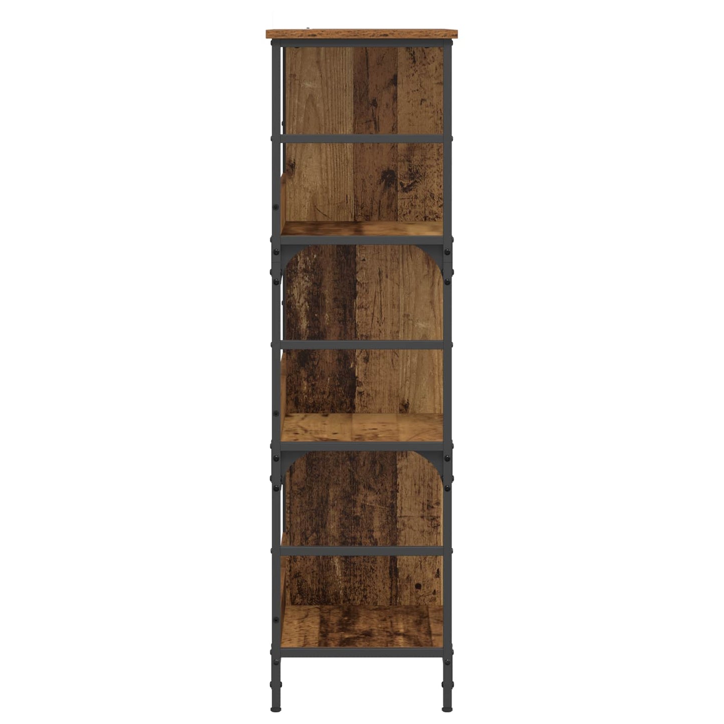 vidaXL Bookshelf Old wood 78.5 x 33 x 117.5 cm metal PB