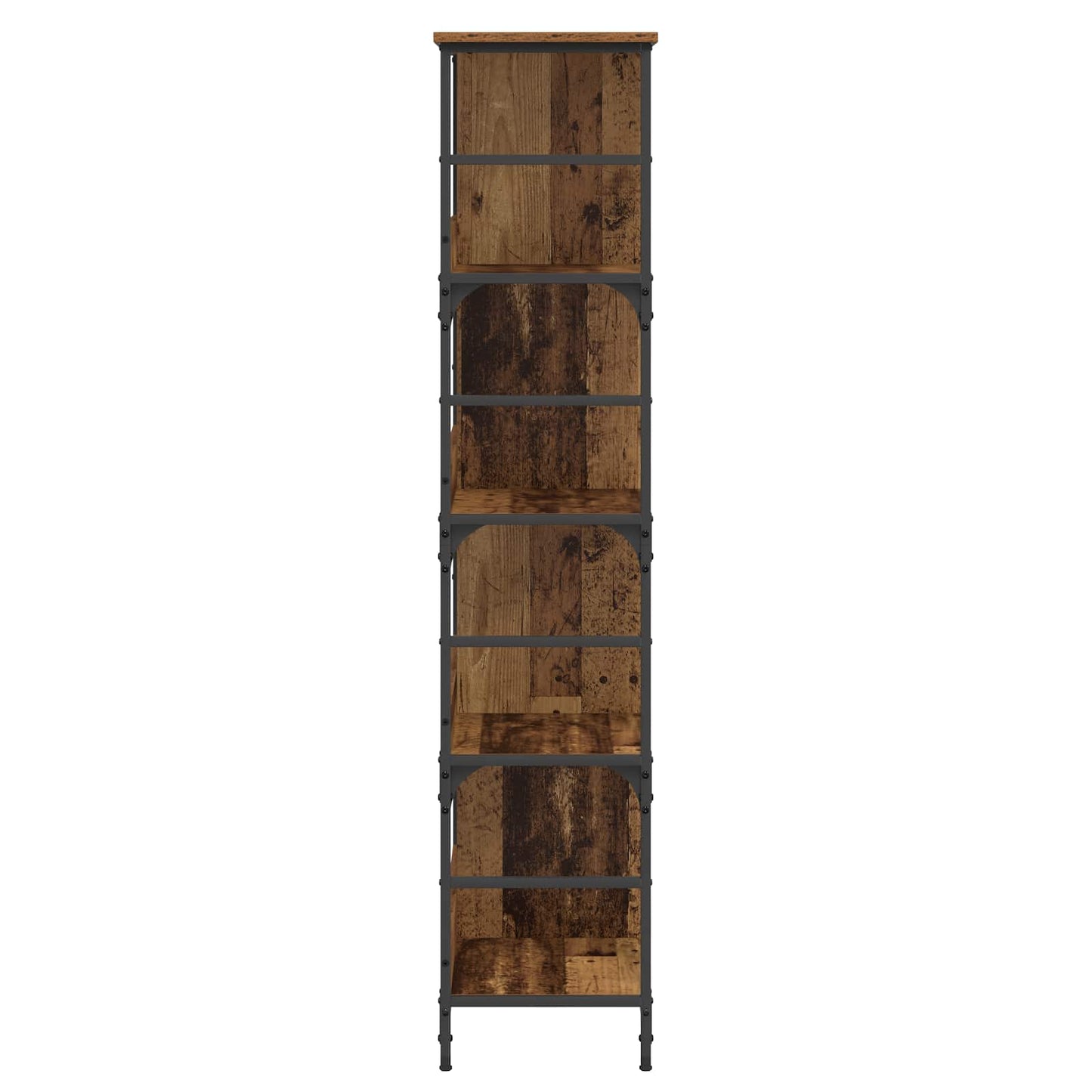 vidaXL Bookshelf Old wood 78.5 x 33 x 153 cm metal PB