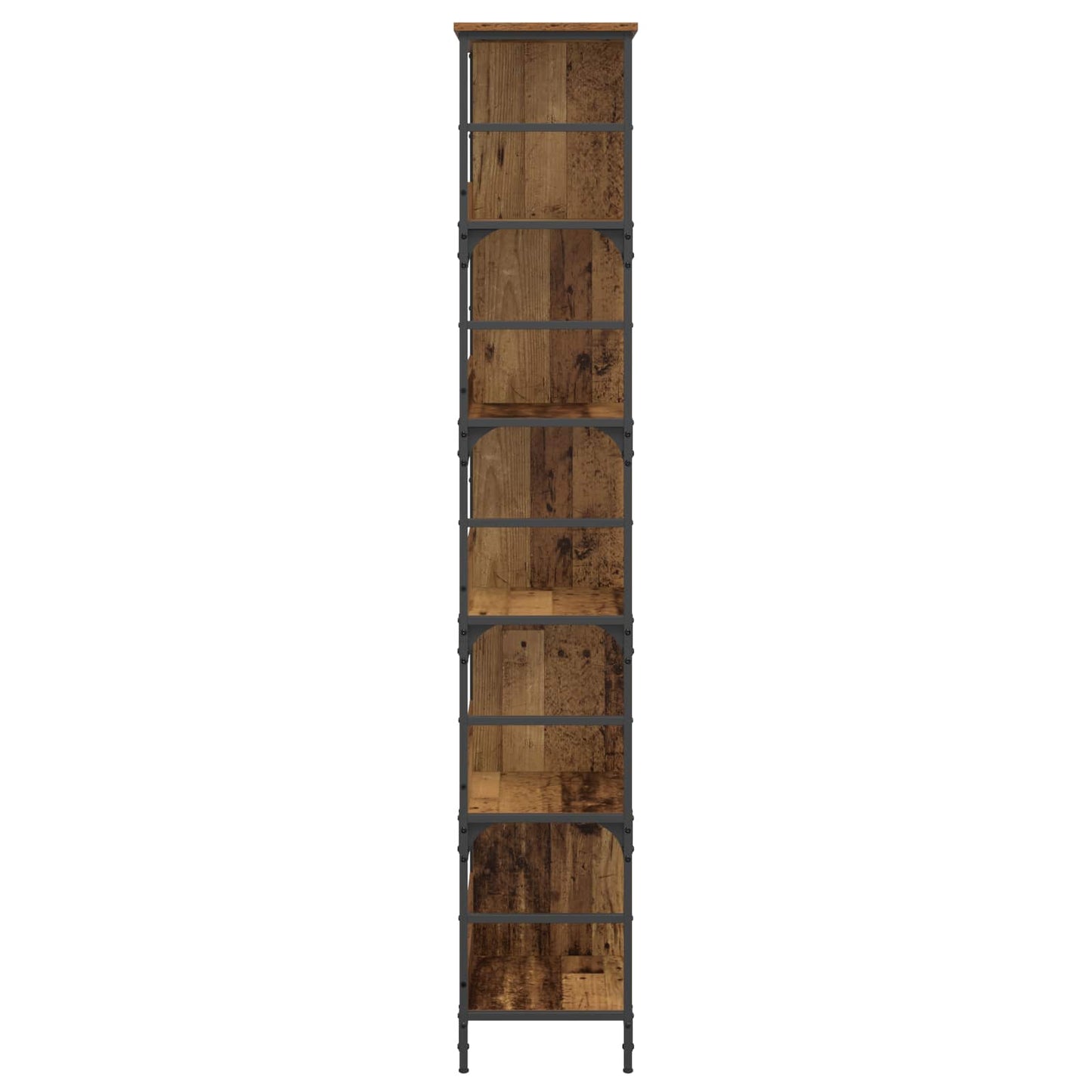 vidaXL Bookshelf Old wood 78.5 x 33 x 188.5 cm metal PB