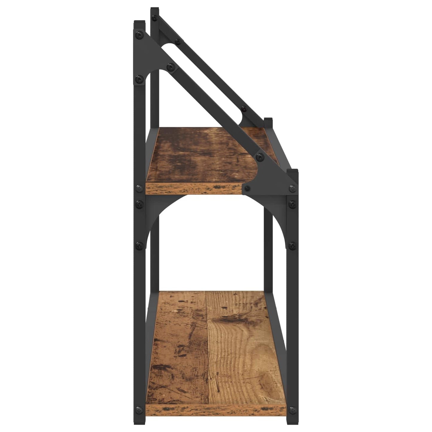 vidaXL Wall Shelf Wall-Mounted Old wood 80 x 21 x 51 cm metal PB