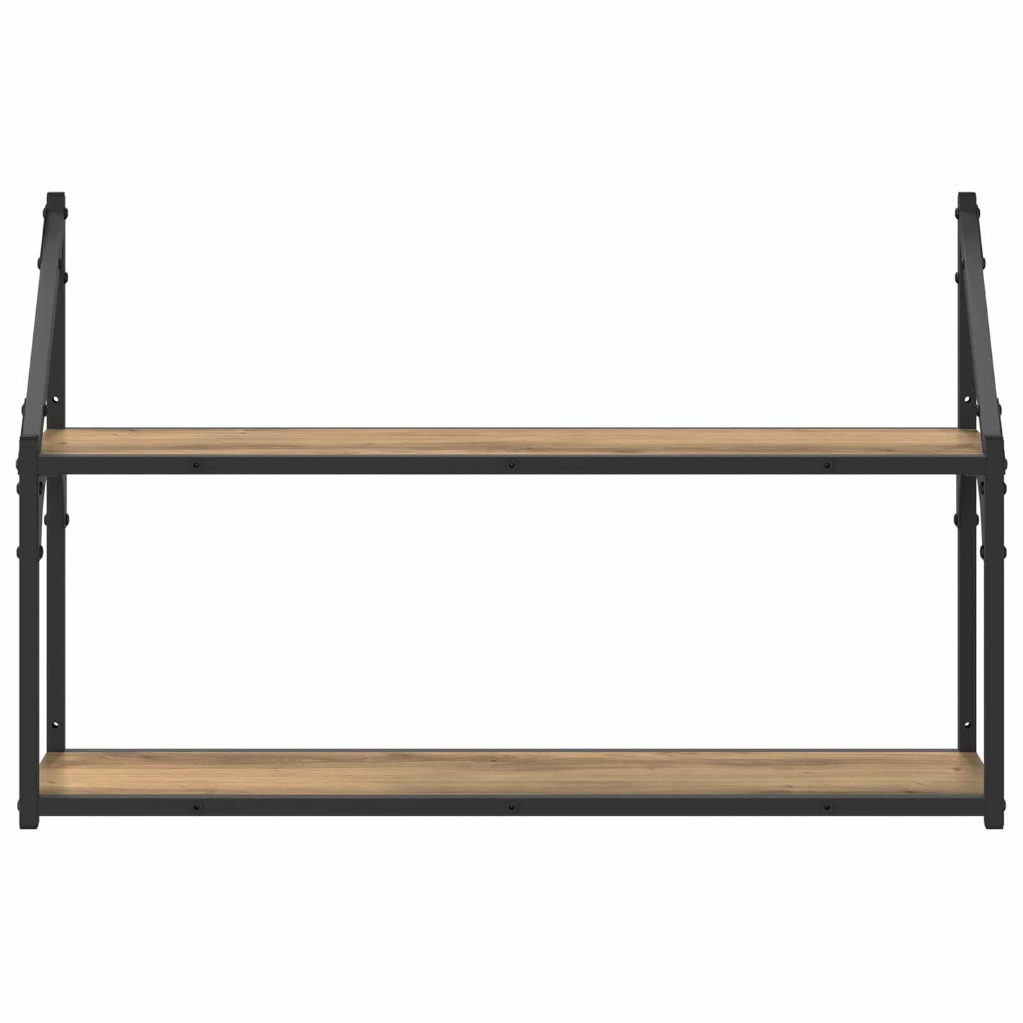 vidaXL Wall Shelf Wall-Mounted Artisan oak 80 x 21 x 51 cm metal PB