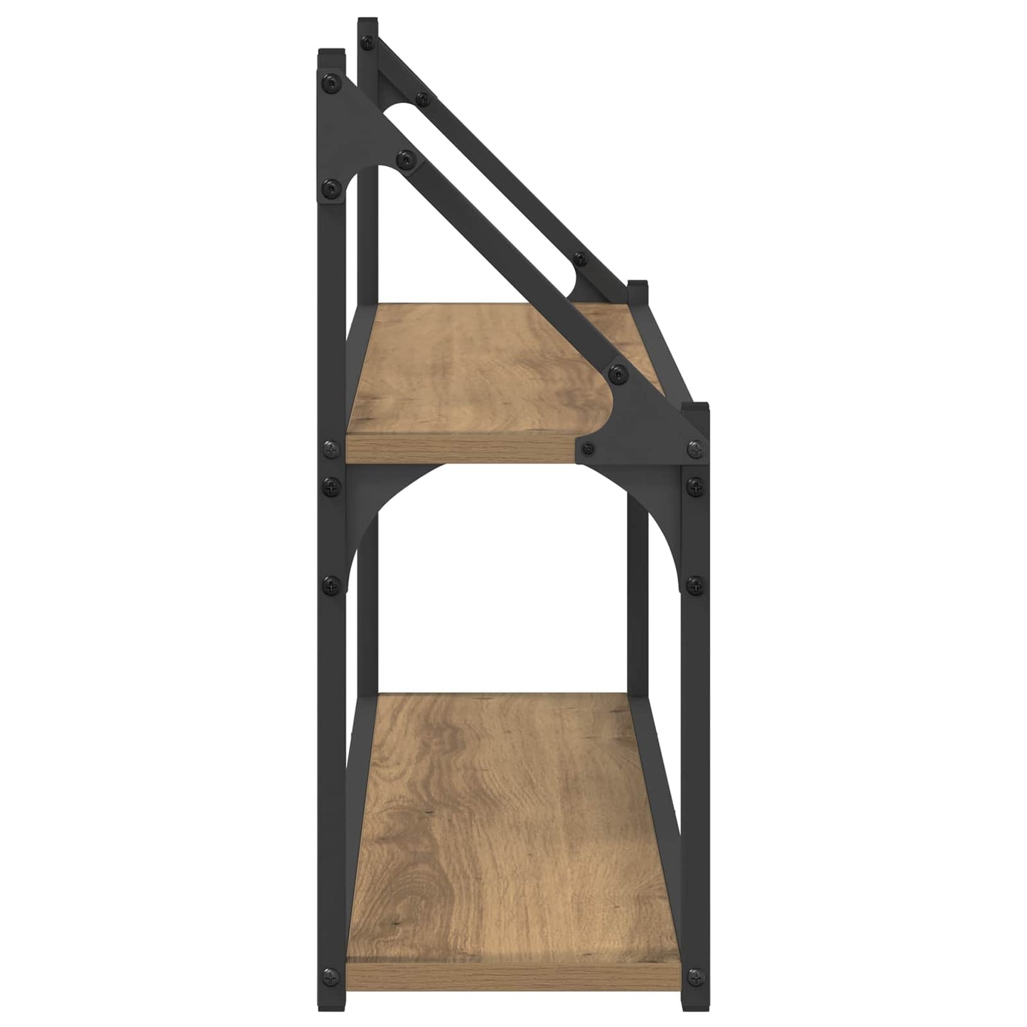 vidaXL Wall Shelf Wall-Mounted Artisan oak 80 x 21 x 51 cm metal PB