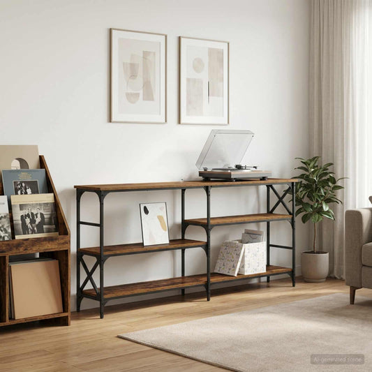 vidaXL Console Table Old Wood 180 x 29 x 76.5 cm metal PB