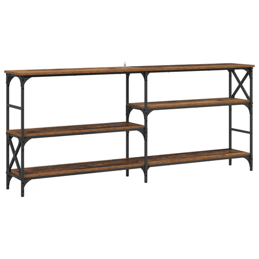 vidaXL Console Table Old Wood 180 x 29 x 76.5 cm metal PB